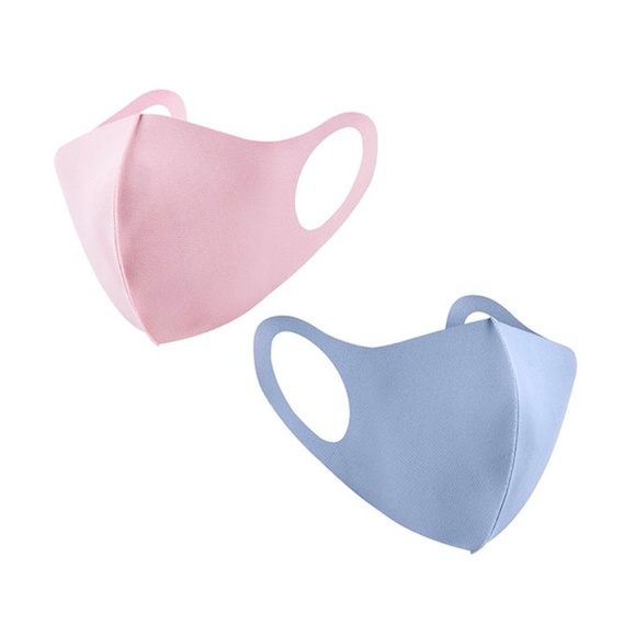 ❤️2 FOR $10❤️ ⭐️BUNDLE of 2⭐️  LASER CUT FACE MASKS - PALE BLUE & BLUSH PINK - Picture 1 of 9